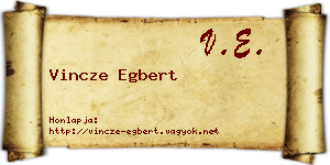 Vincze Egbert névjegykártya