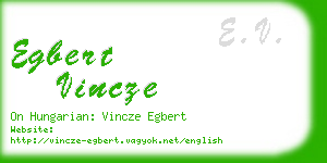 egbert vincze business card
